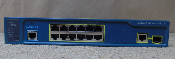 CISCO WS-C3560-12PC-S V02 Catalyst 3560 SERIES PoE-12 Switch C3560-IPBASEK9-M