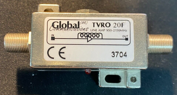 Global Communication TVRO 20F Equalised Line Amplifier 950-2150MHz