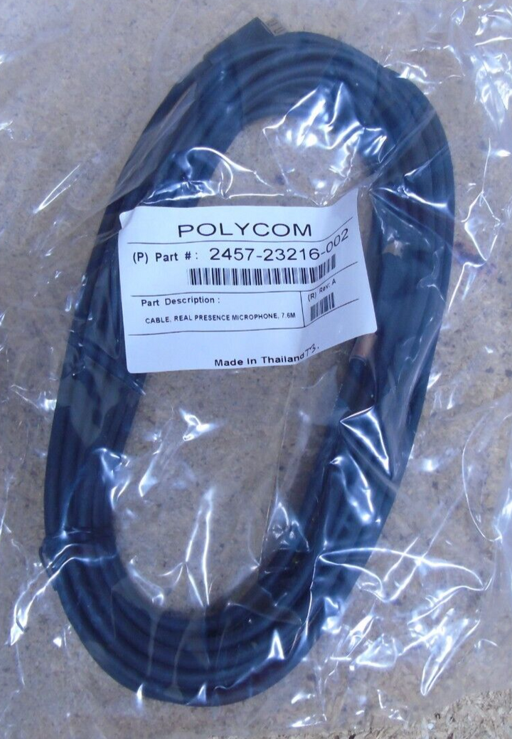 Polycom 2457-23216-002 Real Presence Microphone Cable 7.6m Genuine