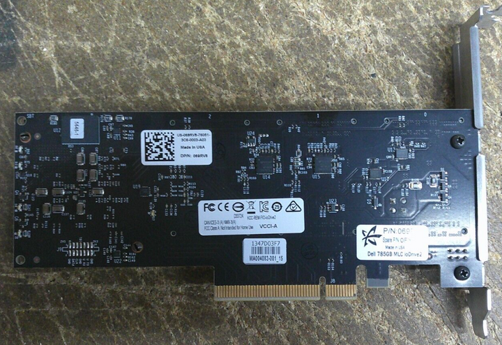 DELL 785GB FUSION IO MLC SSD PCIE STORAGE CARD 69RV8 full height