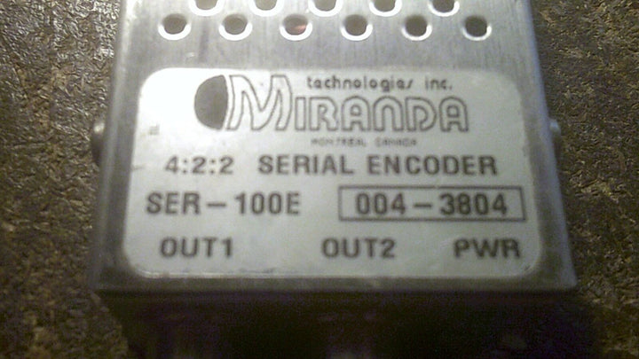 Miranda SER-100E 4:2:2 Parallel To Serial Encoder