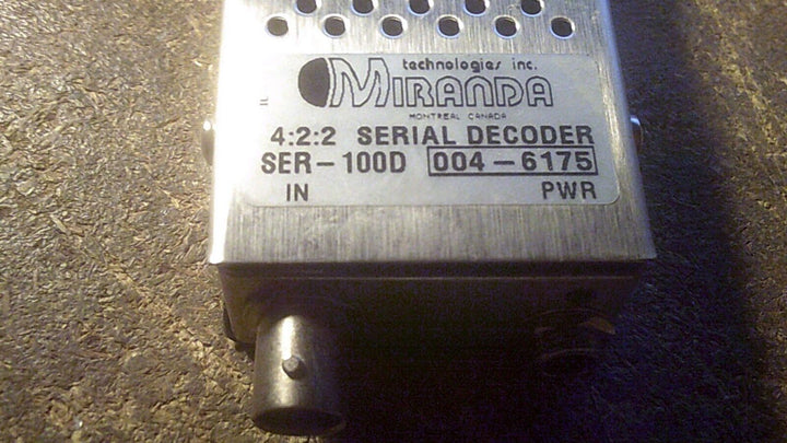 Miranda SER-100D 4:2:2 Parallel To Serial Encoder