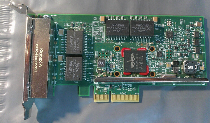 BCM95719A1904G Broadcom Full Height 4-Port PCIe Ethernet Adapter 109427-001