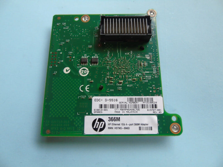 HP 615727-001 616010-001 Ethernet 1GB 4P 366M Network Interface Adapter Card