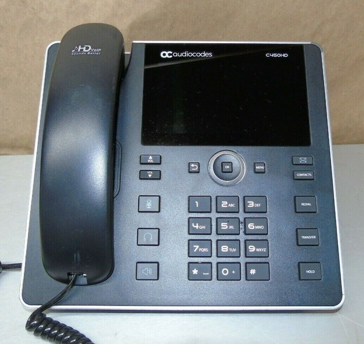 Audiocodes Teams C450HD VOIP IP Phone POE GBE, integrated BT Dual Band WiFi